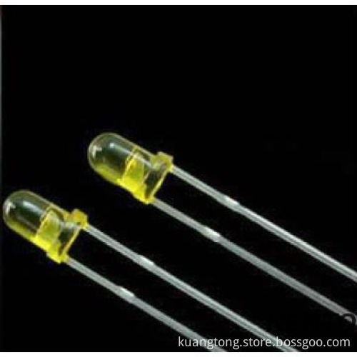 long leg Transparent Yellow Ultrabright 5mm Display Led Emitting Diode